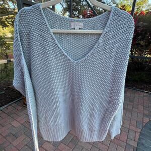 Lucky brand ice blue color knit sweater Small. EUC